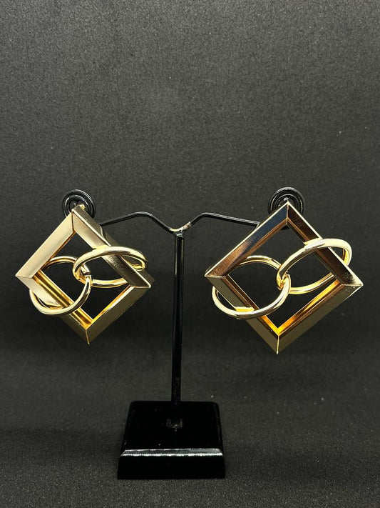 Square Shaped Stud Earrings